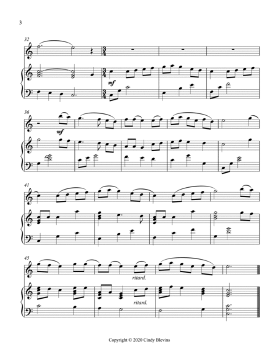 The Holly and the Ivy, Harp and Recorder Recorder scores gallery preview page 4