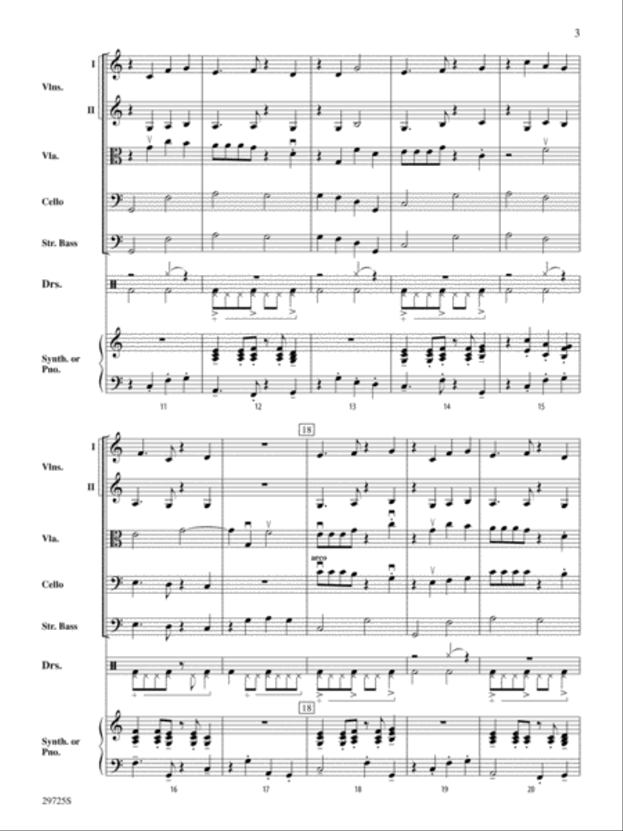 A Breeze in the Keys: Score String Orchestra scores gallery preview page 3