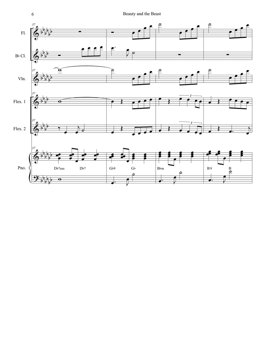 Beauty And The Beast Large Ensemble scores gallery preview page 6