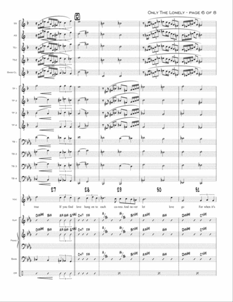 Only The Lonely Jazz Ensemble scores gallery preview page 6