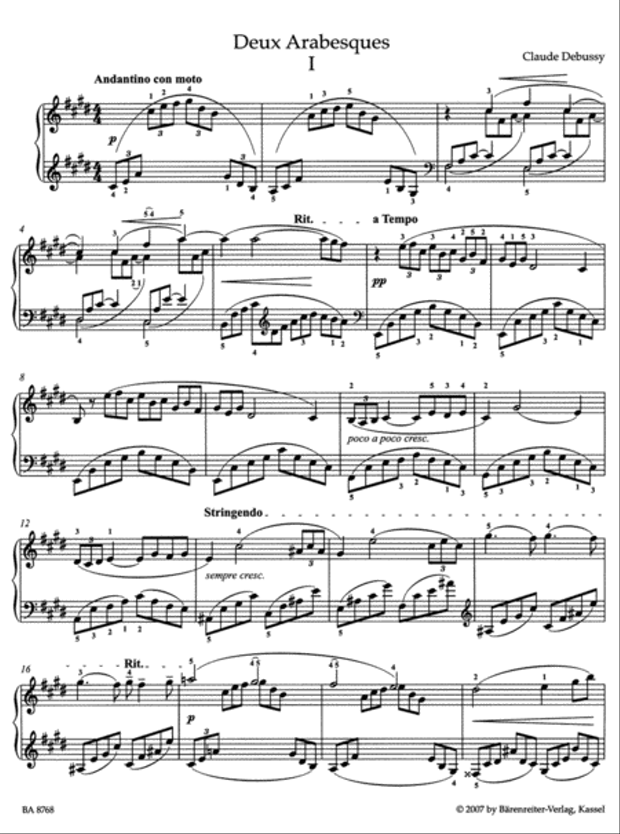 Deux Arabesques for Piano Piano Solo scores gallery preview page 2