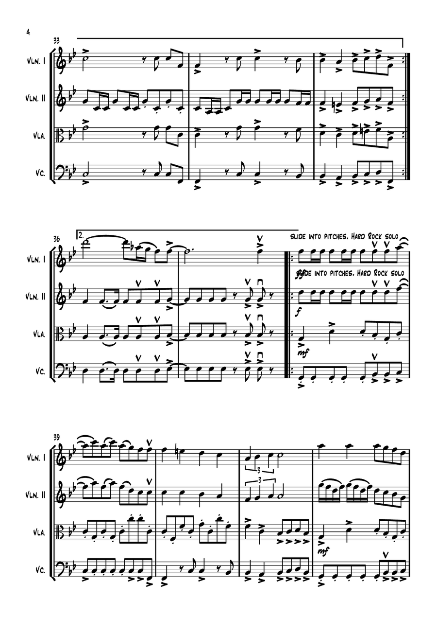 I Believe In A Thing Called Love String Quartet scores gallery preview page 4