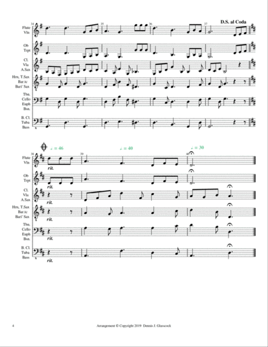 I Must Tell Jesus (Inst. Ensemble) Large Ensemble scores gallery preview page 4