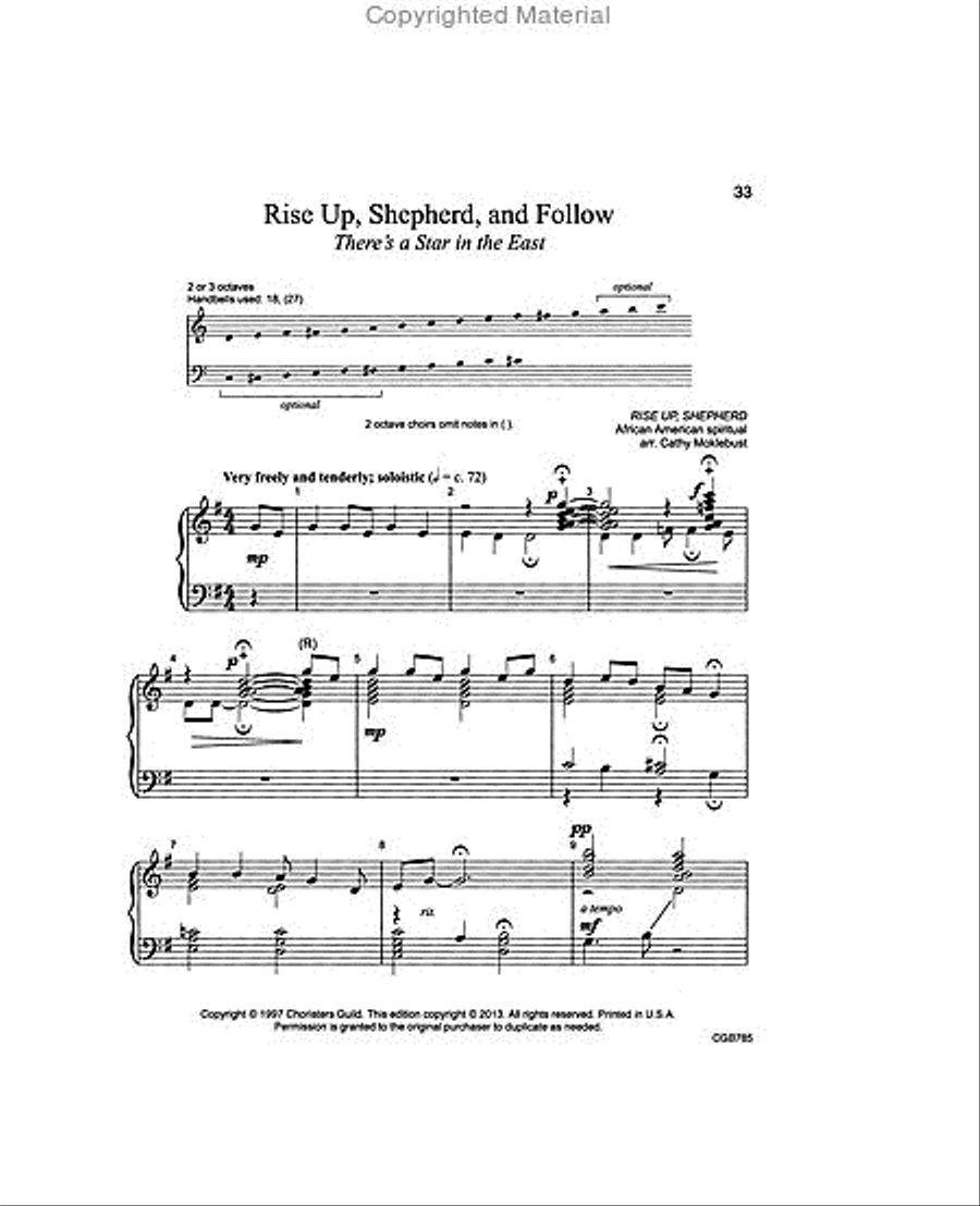 Celebrate the Season: Reproducible Advent and Christmas Carols (2-3 octaves) 3-Octaves scores gallery preview page 6