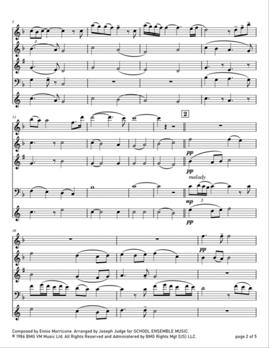 Gabriel's Oboe Woodwind Quartet scores gallery preview page 2