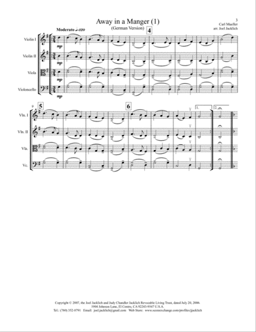 The Big Book of Christmas Carols for String Quartet, Vol. I String Quartet scores gallery preview page 3