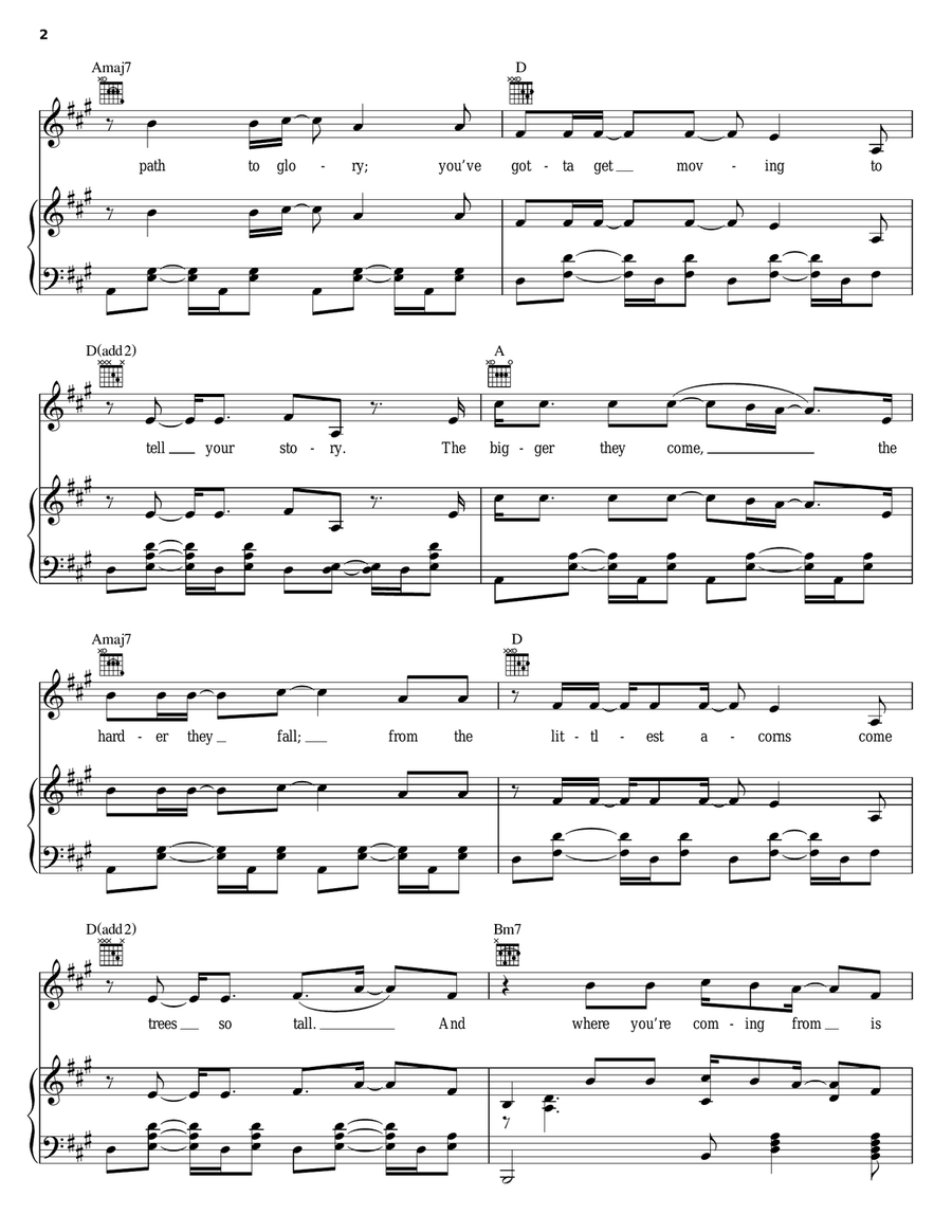 Let It Ride Piano, Vocal, Guitar scores gallery preview page 2