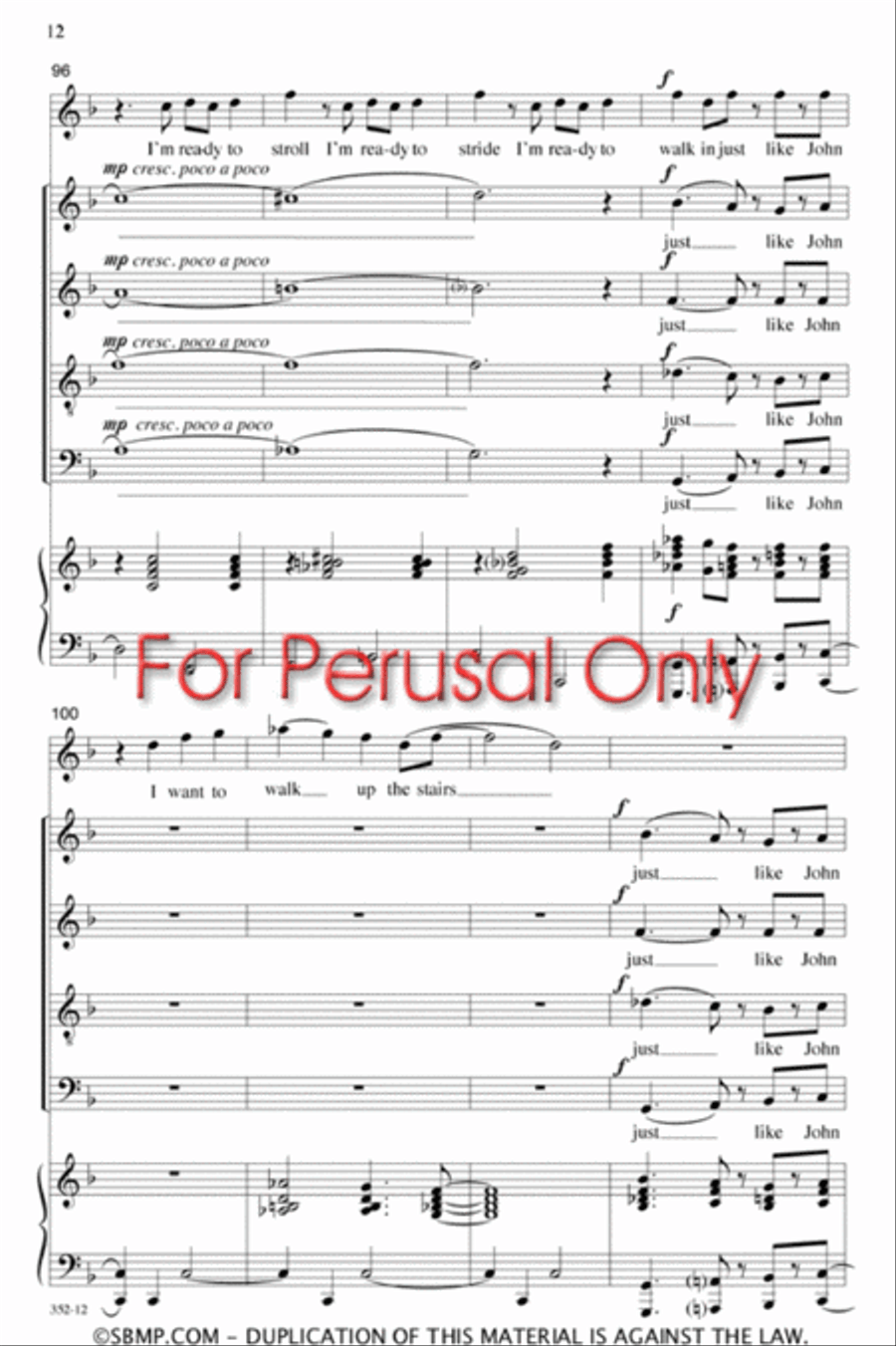 Walk in Jerusalem - SATB Octavo 4-Part scores gallery preview page 12