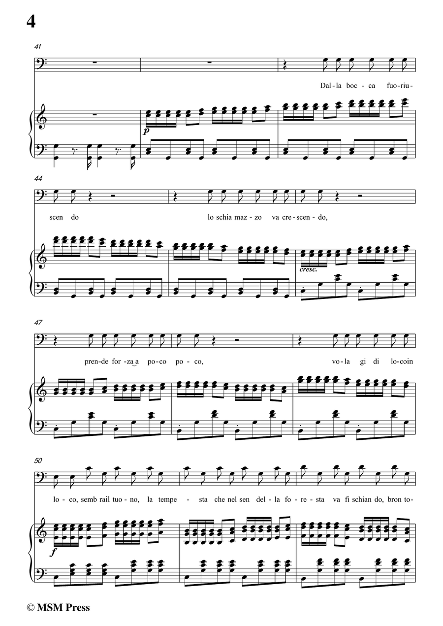 Rossini-La calunnia in C Major,for Voice and Piano Piano, Vocal scores gallery preview page 6
