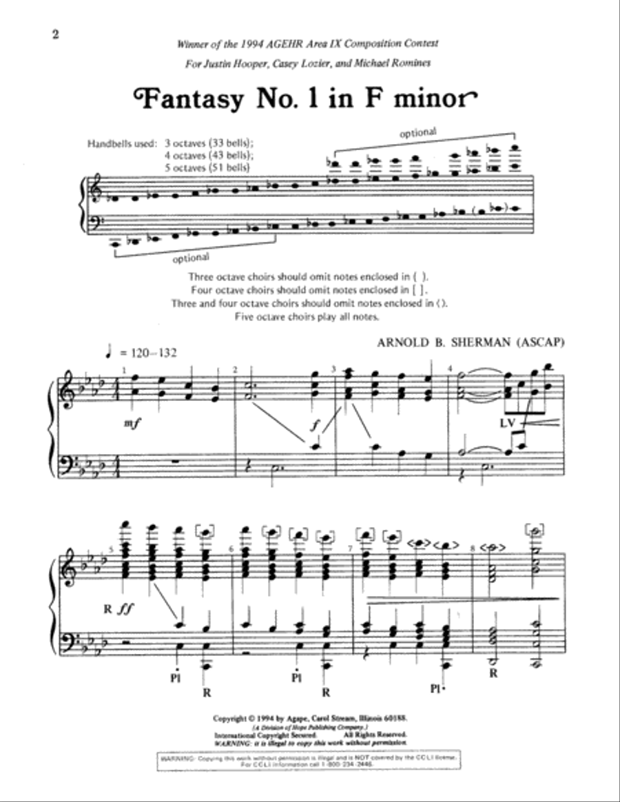 Fantasy No. 1 in F Minor 5-Octaves scores gallery preview page 2