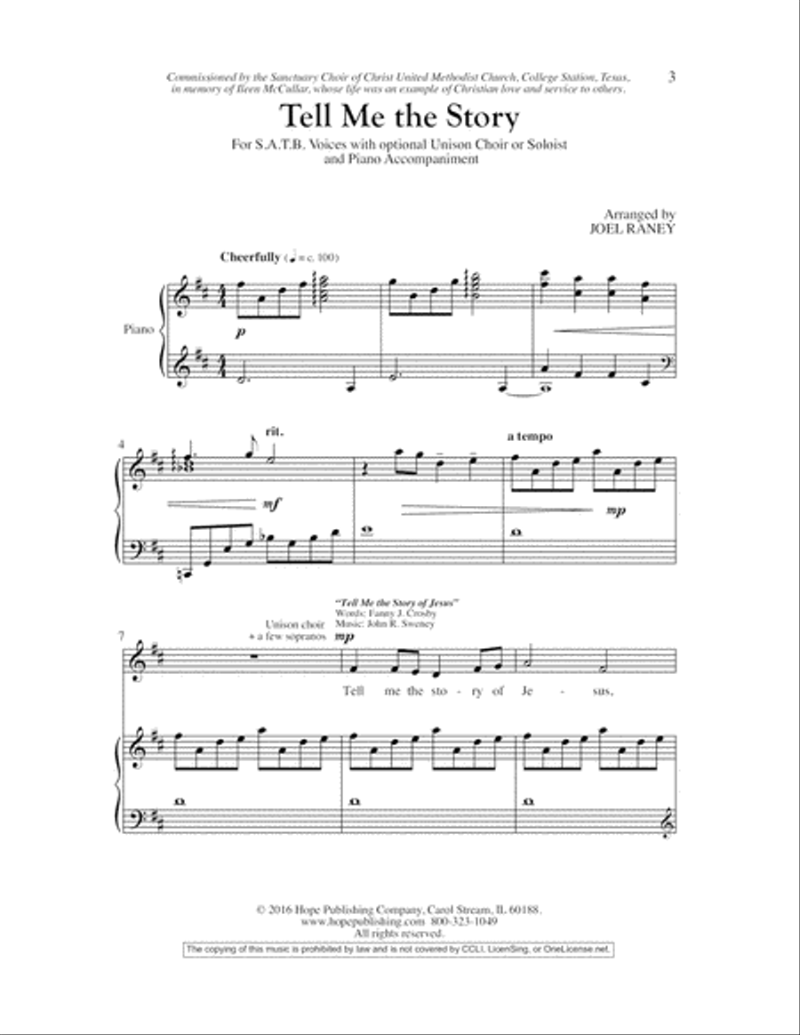 Tell Me the Story Tell Me the Story 4-Part scores gallery preview page 3