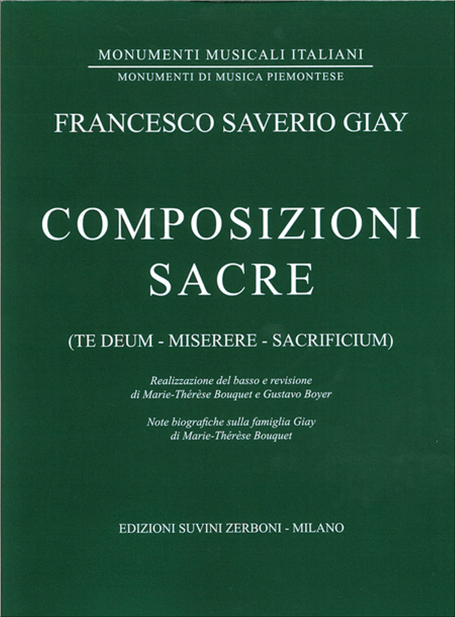 Composizioni Sacre Te Deum, Miserere, Sacrificium Choir scores gallery preview page 1
