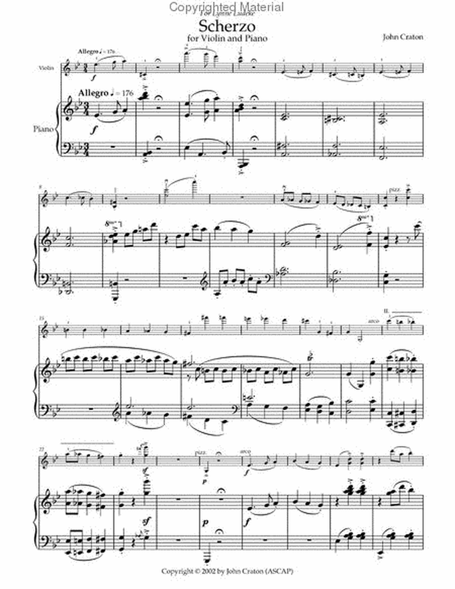 Scherzo for Violin and Piano