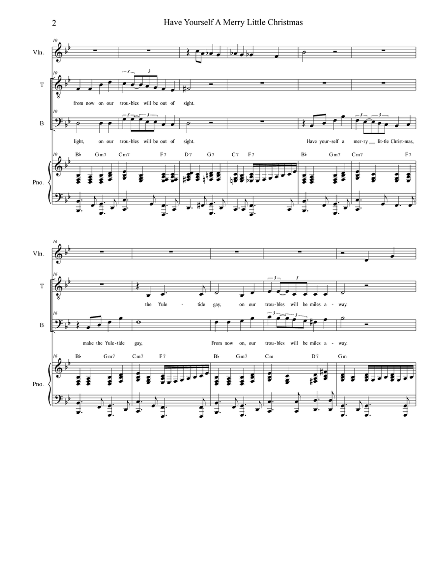 Have Yourself A Merry Little Christmas from MEET ME IN ST. LOUIS Piano scores gallery preview page 2