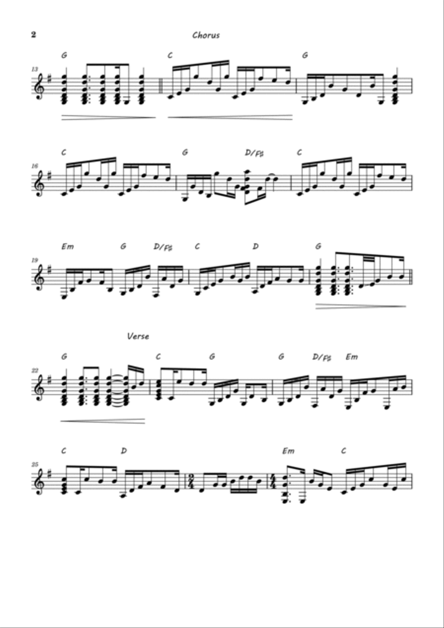 Goodness Of God Guitar Solo scores gallery preview page 2