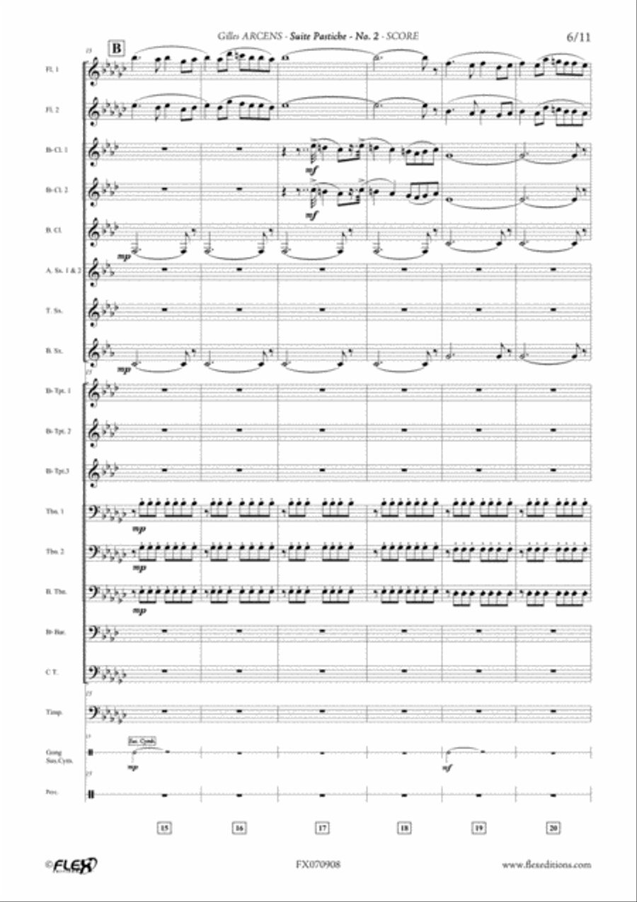 Suite Pastiche: No. 2 Concert Band scores gallery preview page 6