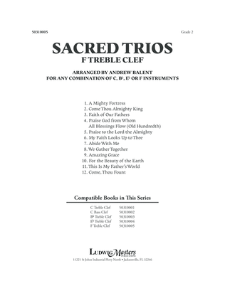 Book cover for Sacred Trios (F Treble Clef)