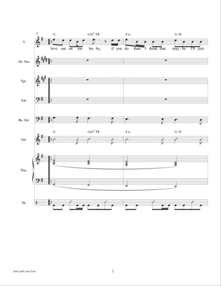 Don't Pull Your Love Alto Saxophone scores gallery preview page 5