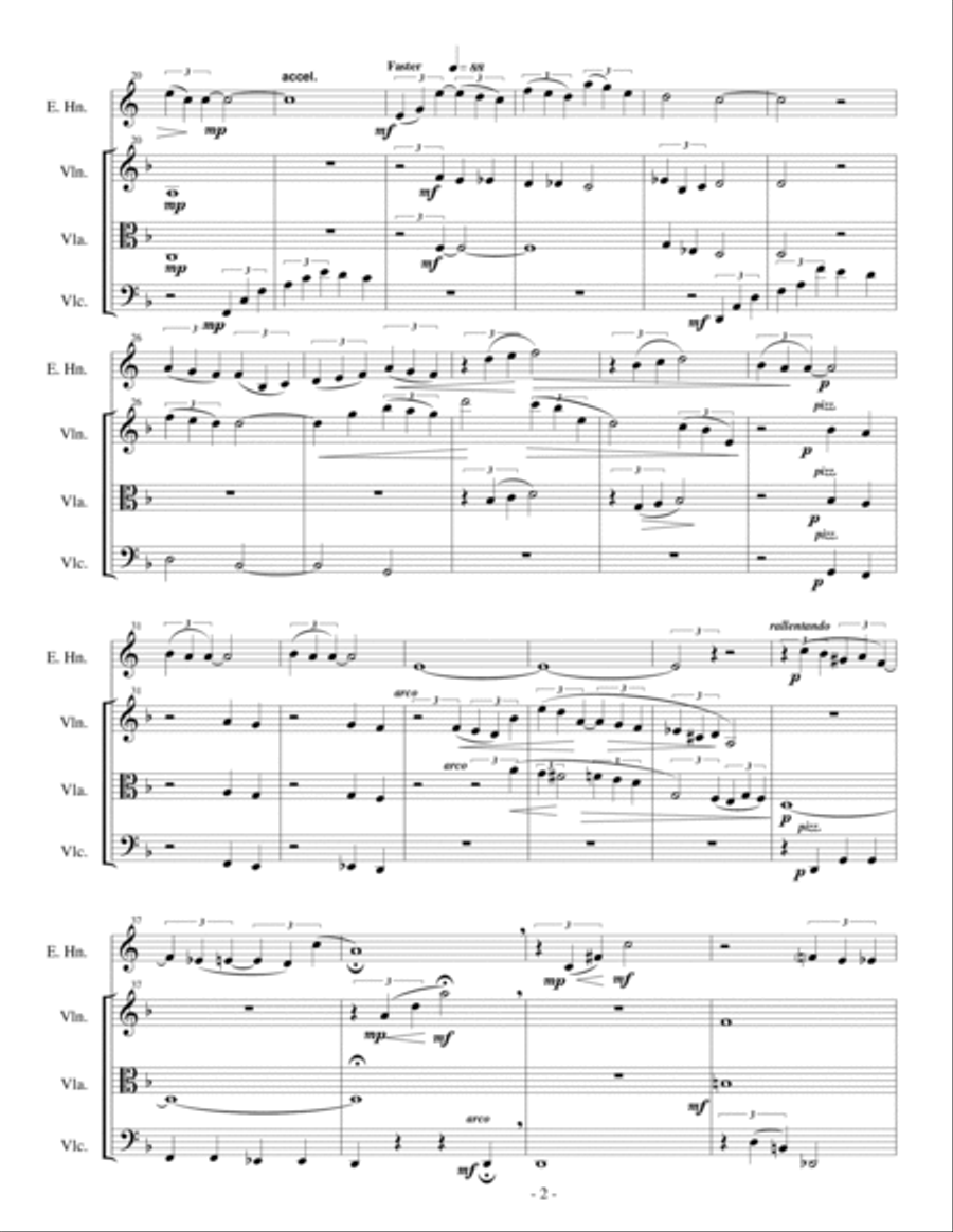Quartet for English Horn and Strings Piano Quartet scores gallery preview page 3