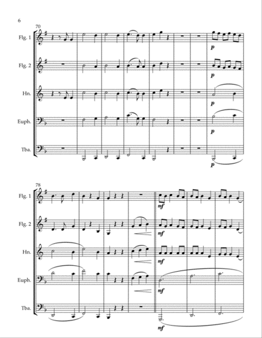 When The Party's Over Brass Ensemble scores gallery preview page 6