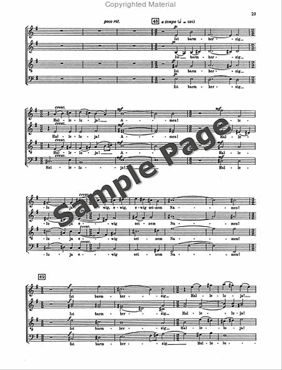 Vom Wesen Und Vergehen Op. 45 4-Part scores gallery preview page 24