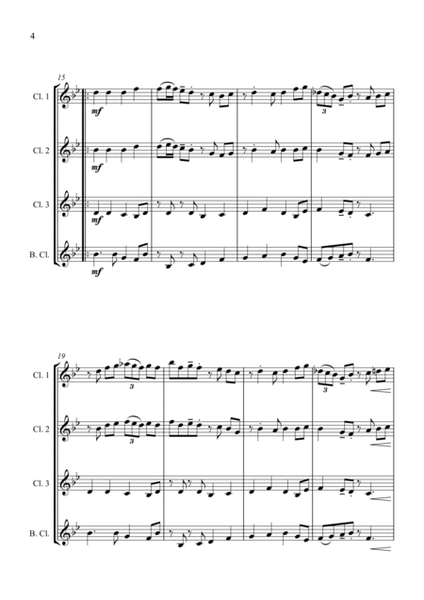 Jazz Carols Collection #1 - Clarinet Quartet (Angels We Have Heard, Hark, First Noel) image number null