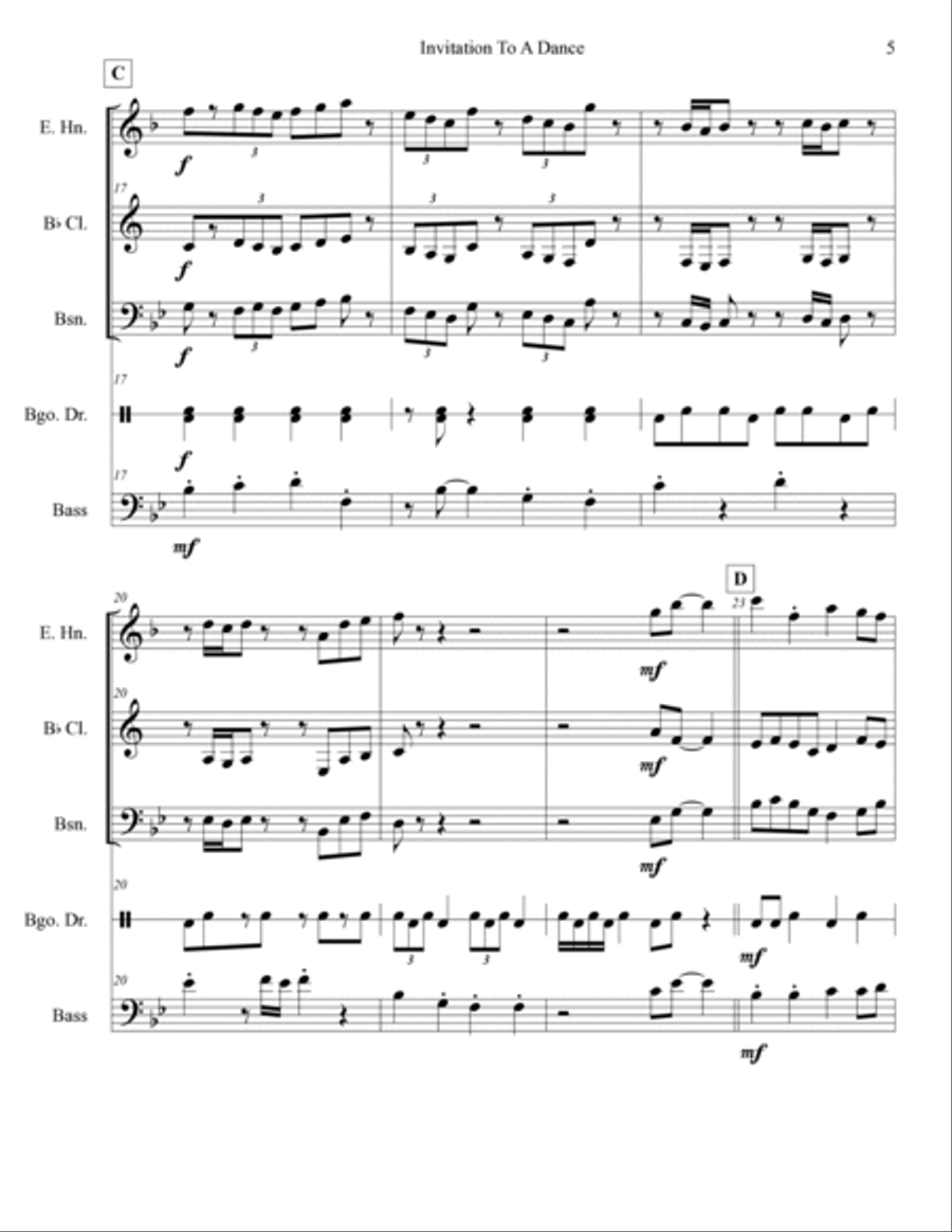 Invitation To A Dance Chamber Music scores gallery preview page 6