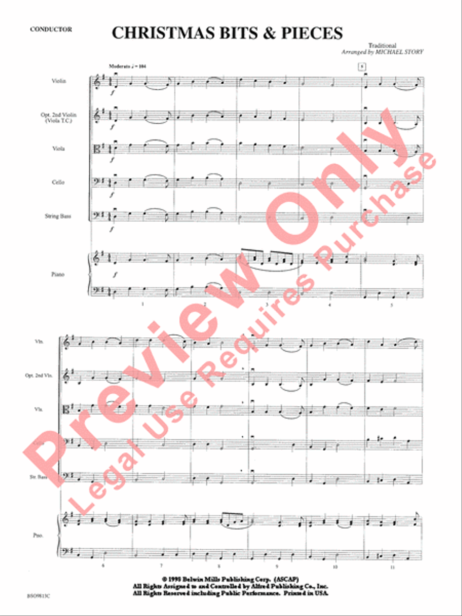 Christmas Bits & Pieces String Orchestra scores gallery preview page 3