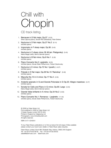 Chill with Chopin (book and CD)