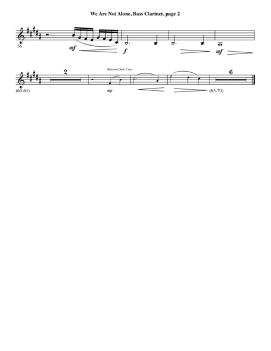 Psalm 23 - A Journey With The Shepherd - Bass Clarinet (sub. Bassoon) Choir scores gallery preview page 3
