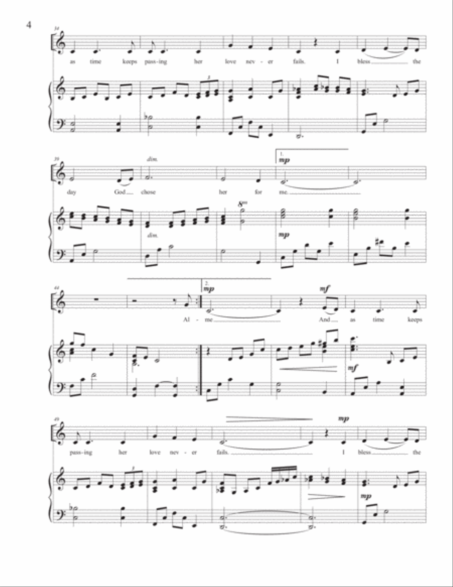 Mother's Day Song Mother's Day Song Divisi scores gallery preview page 4