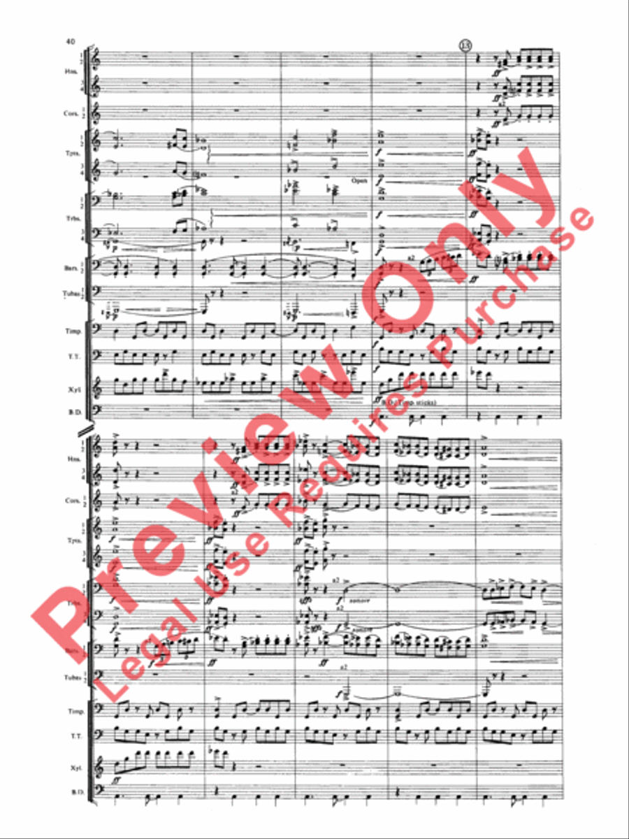 Symphony for Brass and Percussion (score only) Concert Band scores gallery preview page 43