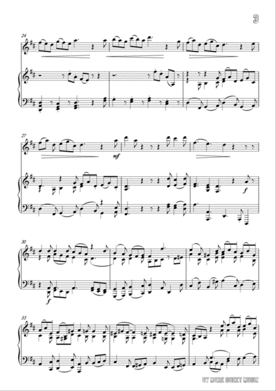 Handel-Se pensi amor,for Flute and Piano Flute Solo scores gallery preview page 5