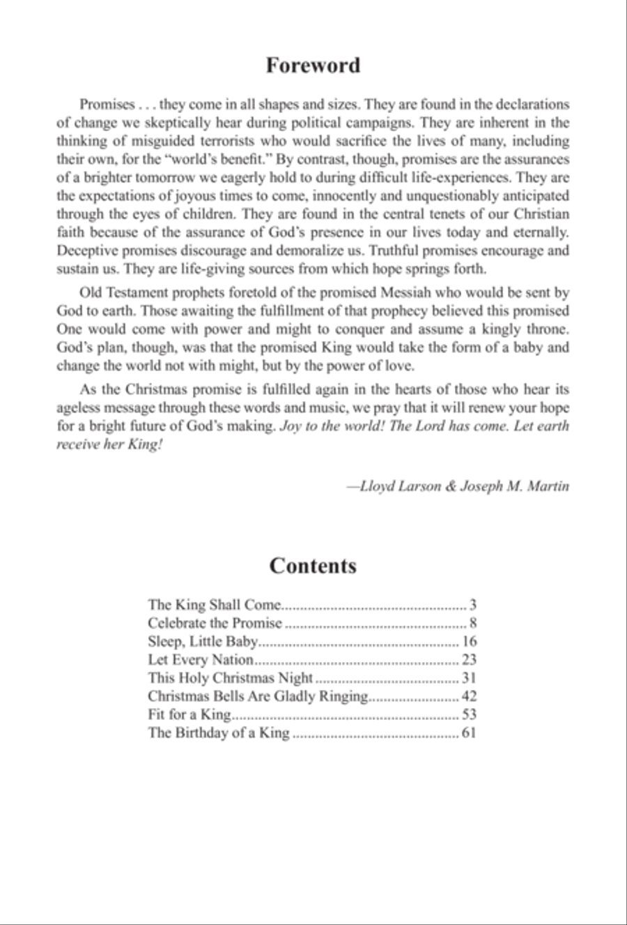 The Promise of a King 3-Part scores gallery preview page 2