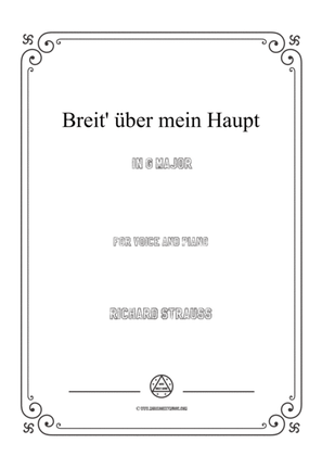 Book cover for Richard Strauss-Breit' über mein Haupt in G Major,for Voice and Piano