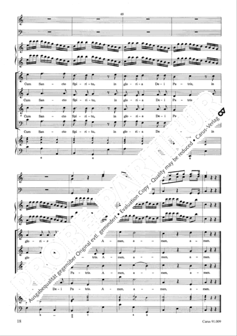 Missa Sancti Gabrielis 4-Part scores gallery preview page 21