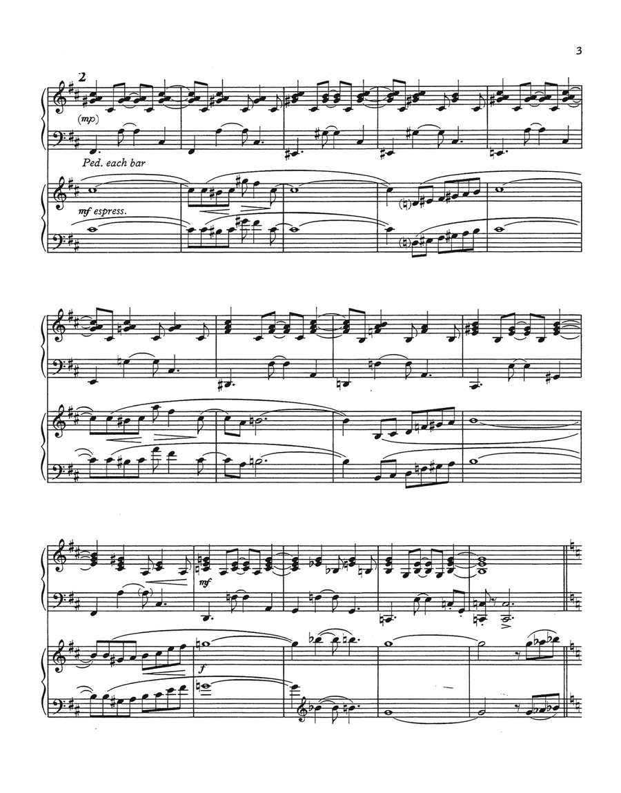 Four Piece Suite (for 2 pianos) Piano Duet scores gallery preview page 3
