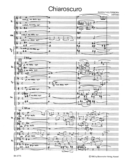 Chiaroscuro. Canzoni per orchestra (1979/1980)