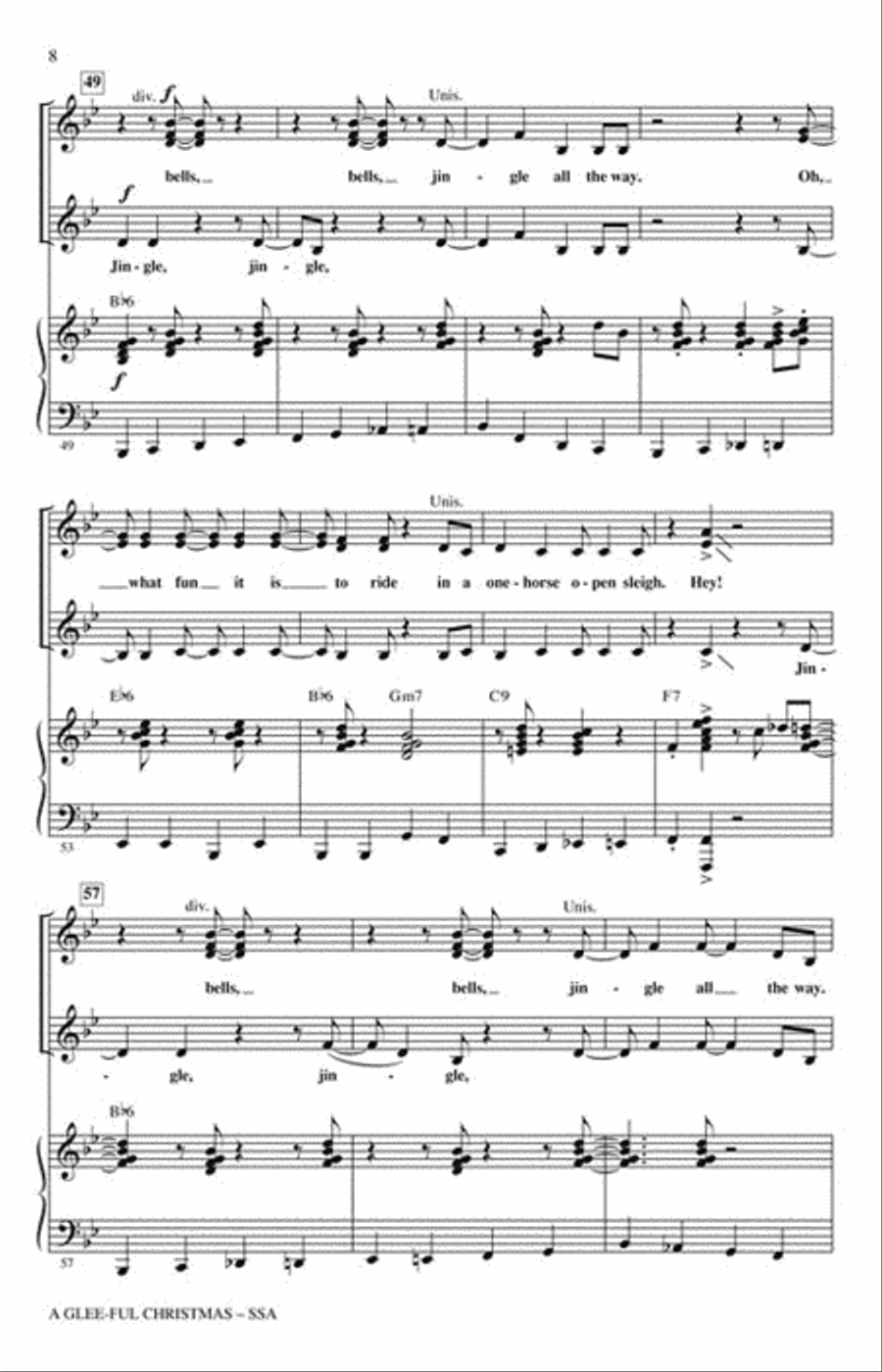 A Glee-ful Christmas SSA scores gallery preview page 2