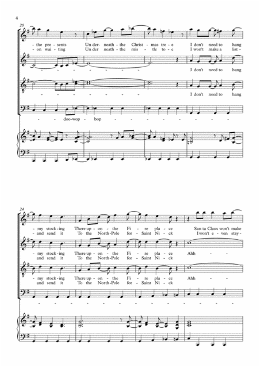 All I Want For Christmas Is You 4-Part scores gallery preview page 4