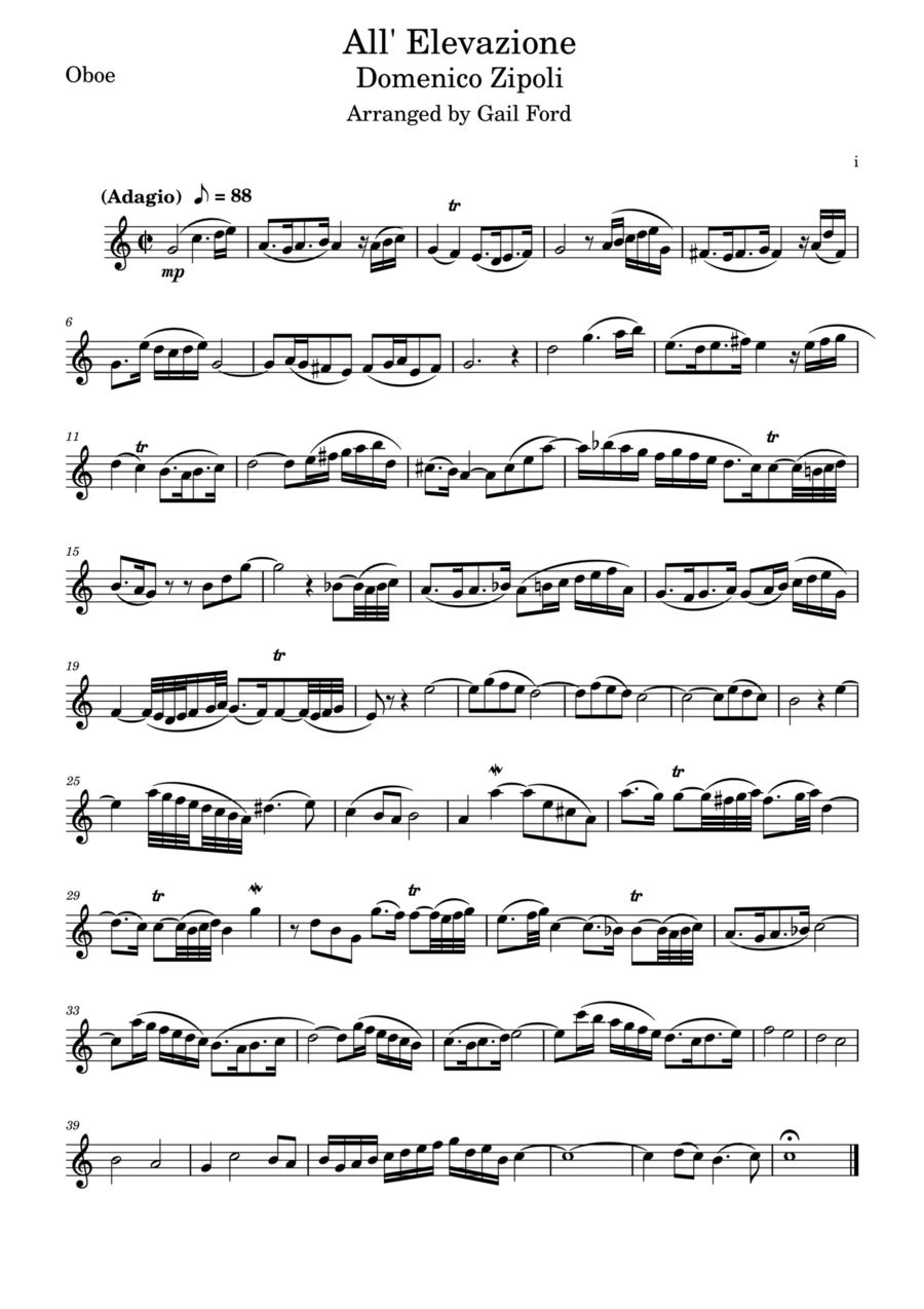 All' Elevazione Piano scores gallery preview page 1