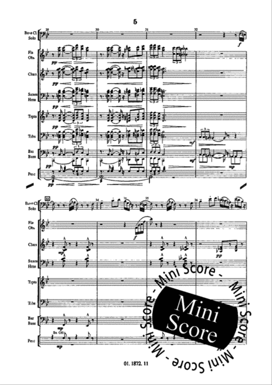 Concerto for Bass Clarinet and Band Concert Band scores gallery preview page 9