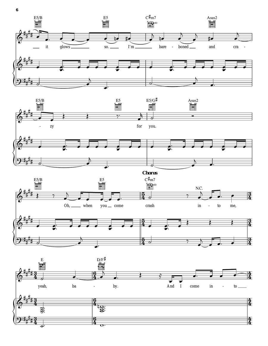 Crash Into Me Acoustic Guitar scores gallery preview page 6