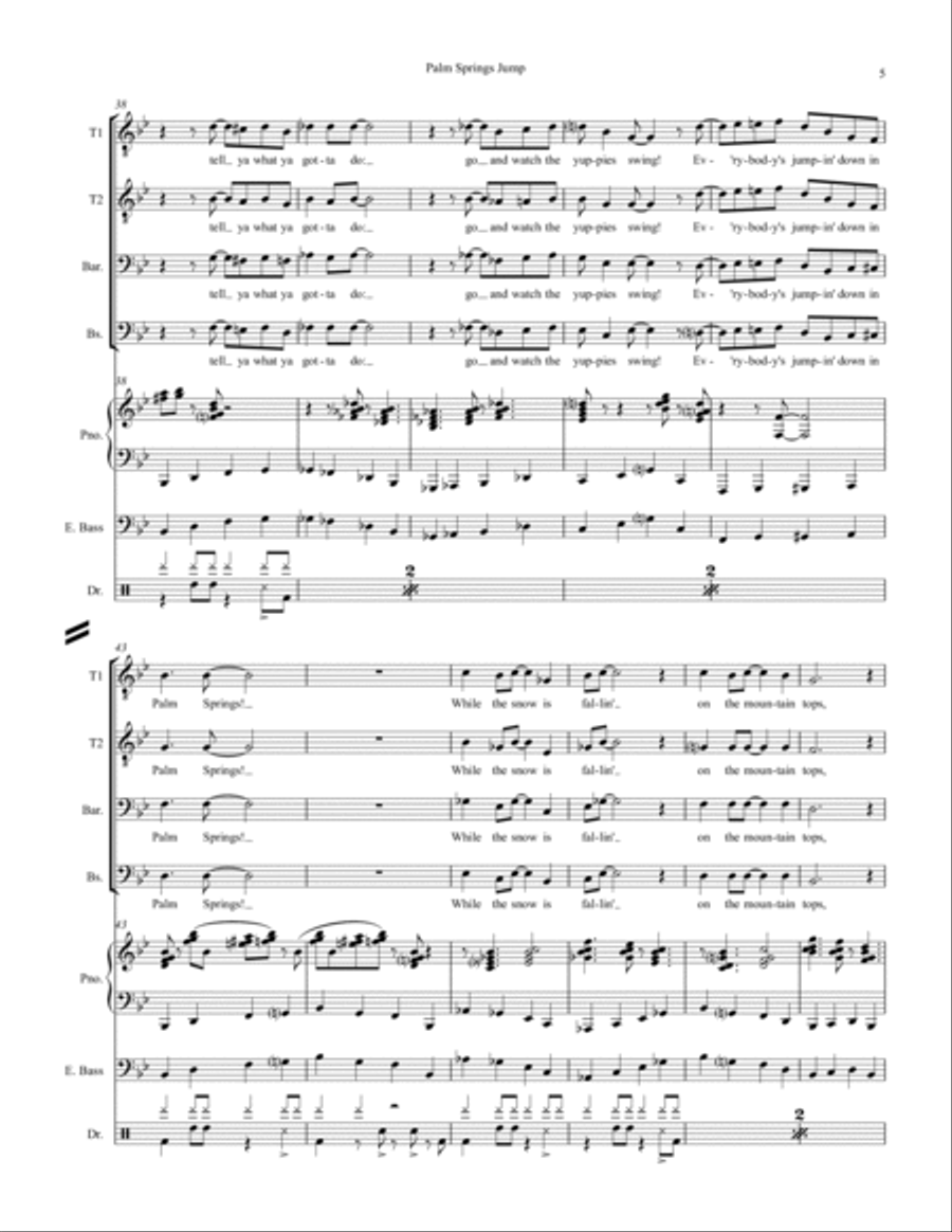 Palm Springs Jump Palm Springs Jump Small Ensemble scores gallery preview page 5
