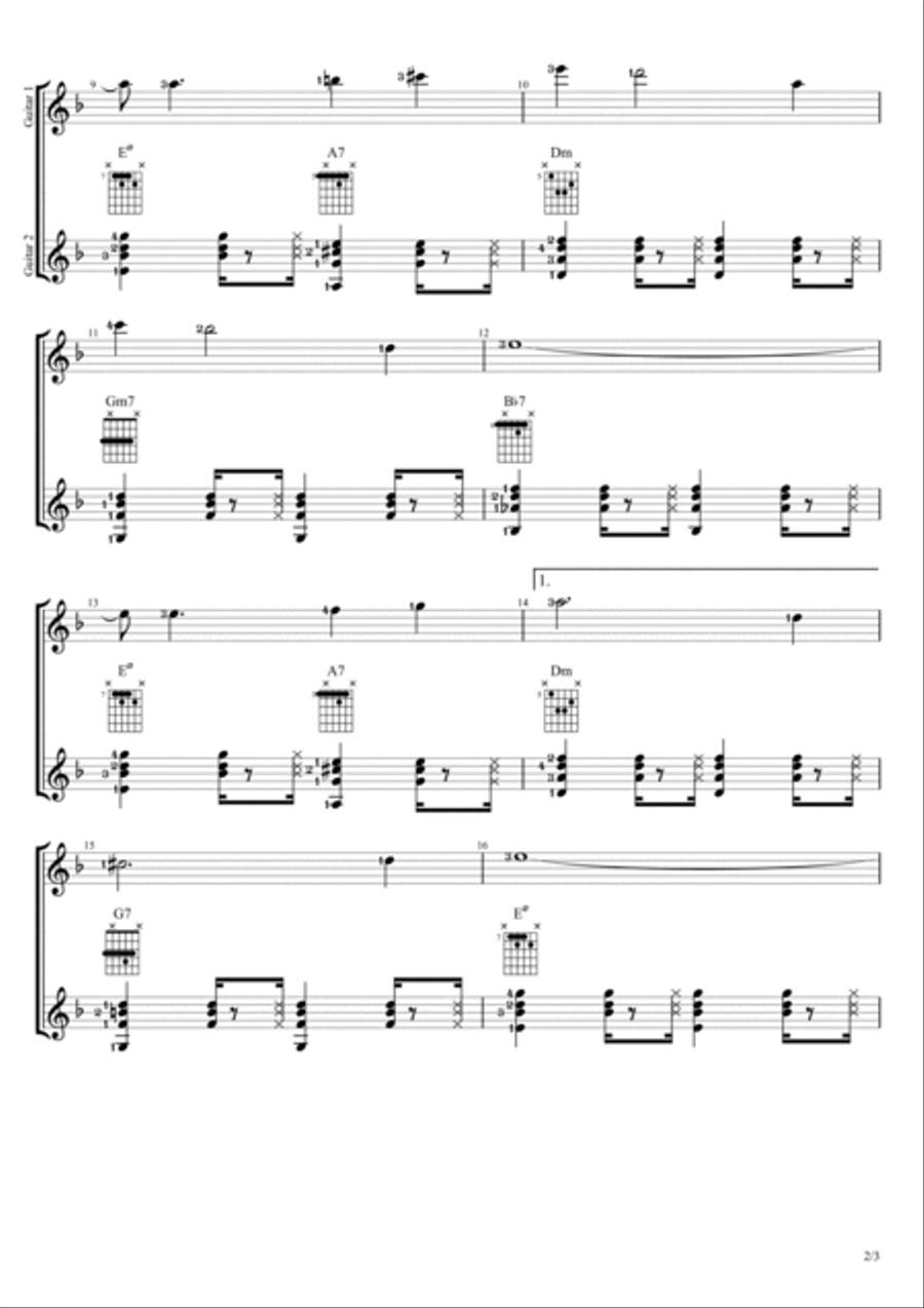 Beautiful Love Guitar scores gallery preview page 2