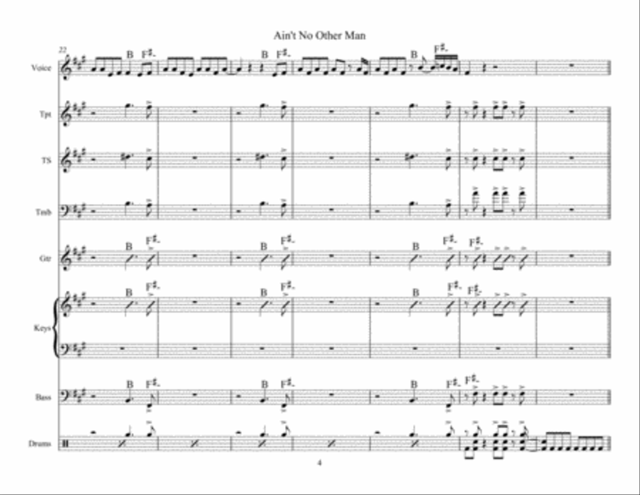 Ain't No Other Man Ain't No Other Man Small Ensemble scores gallery preview page 4