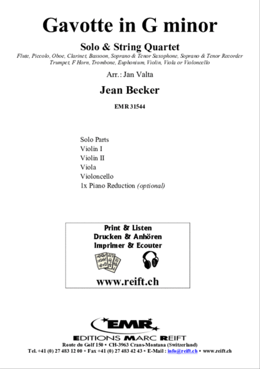 Gavotte in G minor Bassoon scores gallery preview page 2