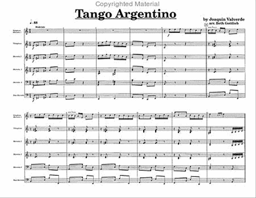 Tango Argentino Percussion Ensemble scores gallery preview page 2