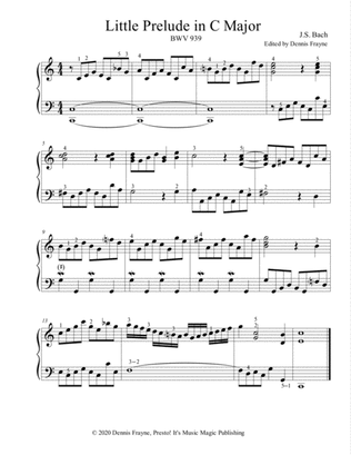 Little Prelude in C Major (BWV 939)