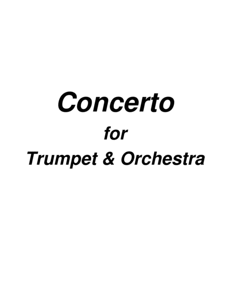 Opus 126, Concerto for Trumpet & Orchestra in Bb-do (Parts)